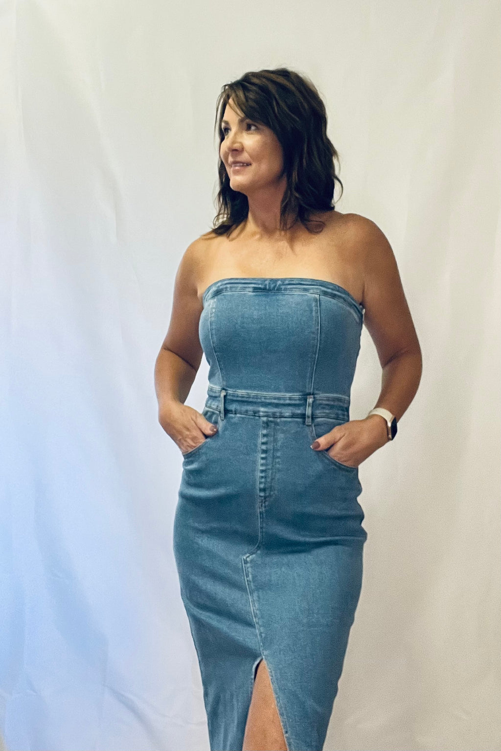 The Britney Denim Dress – Chloe Rae Boutique