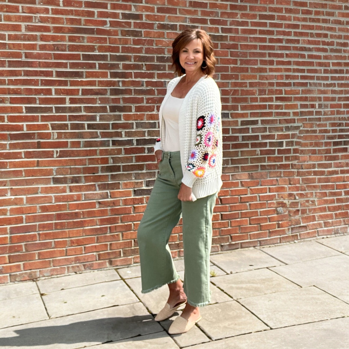 Risen Olive Crop Pants